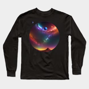 Planets in Space - Cosmic Exploration Design Long Sleeve T-Shirt